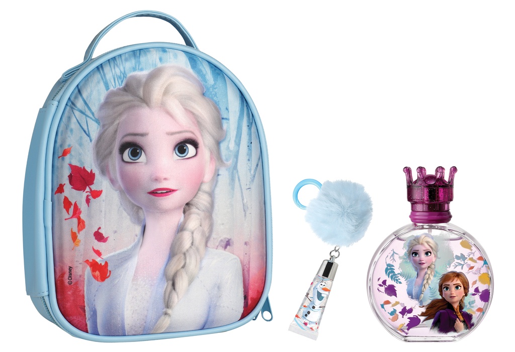 Frozen II Zip Case EDT 100 ml + Lip gloss with pompom charm