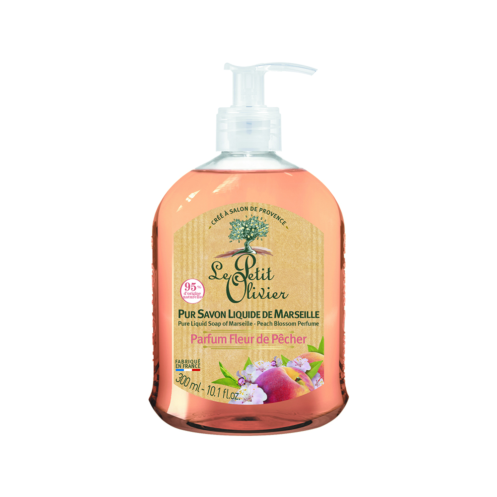 Pure Liquid soap of Marseille - Peach Blossom perfume / Pur savon liquide de Marseille - Parfum Fleur de Pecher