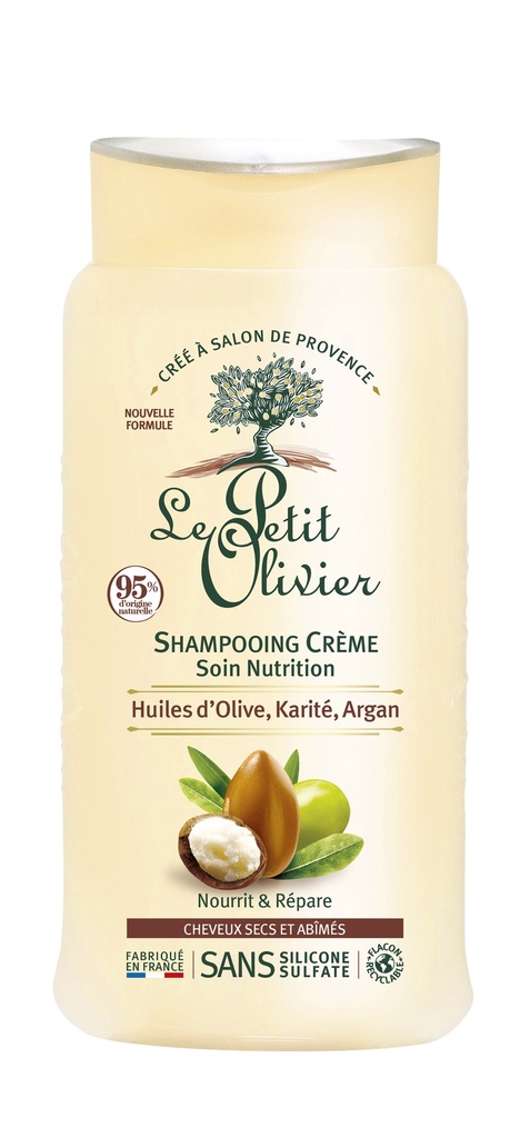 Cream Shampoo Nutrition Olive Shea Argan Oils / Shampooing creme nutrition Huiles d`Olive, Karite, Argan