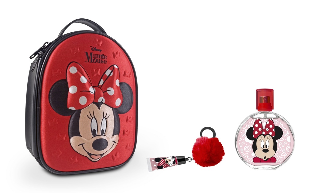 Minnie 3D Zip Case EDT 100 ml + Lip gloss with Pompom Charm