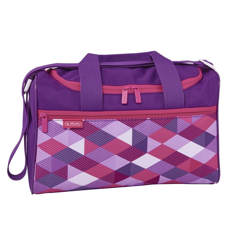 Сумка спортивна Herlitz Sportbag XL Cubes Pink Кубики рожеві