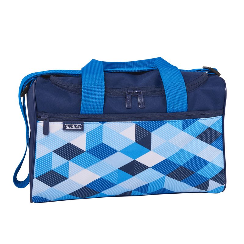 Сумка спортивна Herlitz Sportbag XL Cubes Blue Кубики блакитні