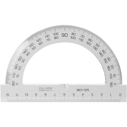 [100052954] Транспортир 180/125, безкольоровий